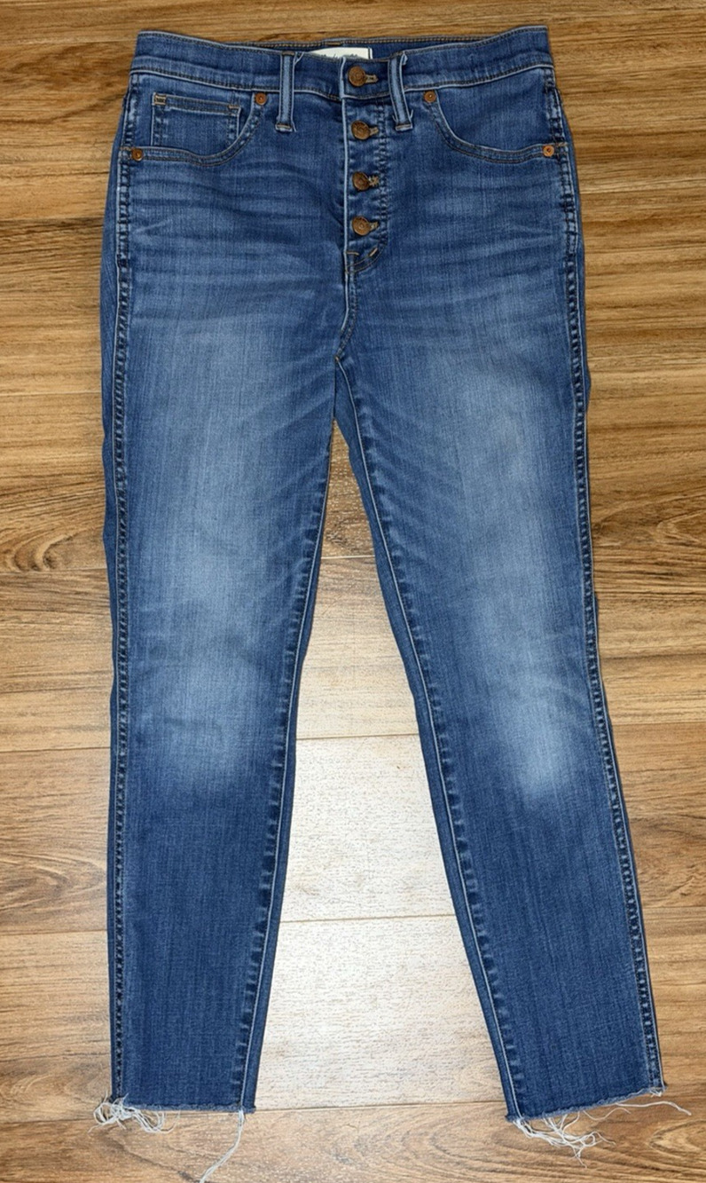 Madewell Women's Button Front 10" High Rise Skinny Crop Jeans - Women's Size 27